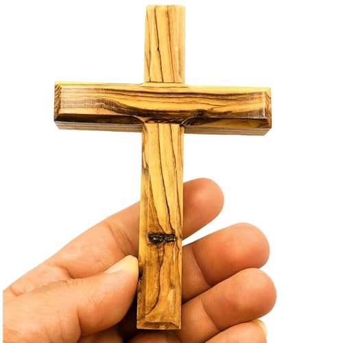 4.7-Inch Handmade Olive Wood Wall Cross from Bethlehem