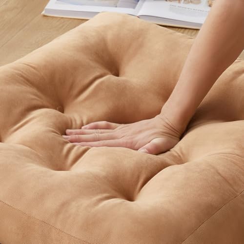Large Meditation Floor Pillow Set of 6 22x22 Inch Support Cushions for Yoga & Lounging
