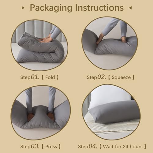 Memory Foam Body Pillow Insert - Soft & Supportive Bed Pillow