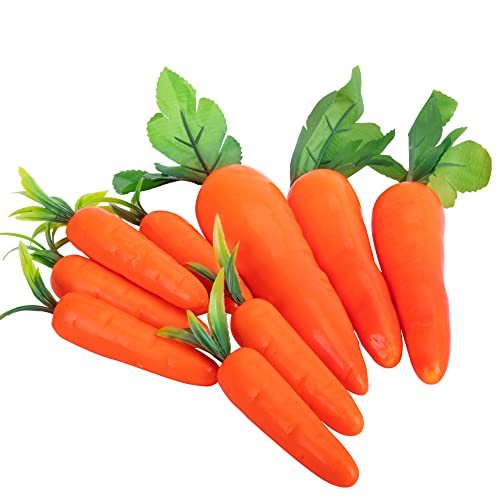 10-Piece Artificial Foam Carrot Set for Easter and Spring Home Decor