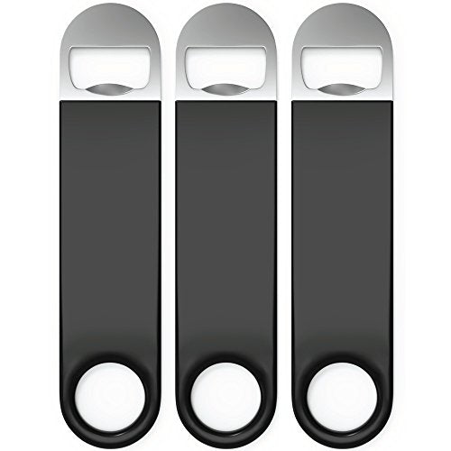 7-Inch Stainless Steel Bottle Opener Pack - Professional Barware Speed Openers