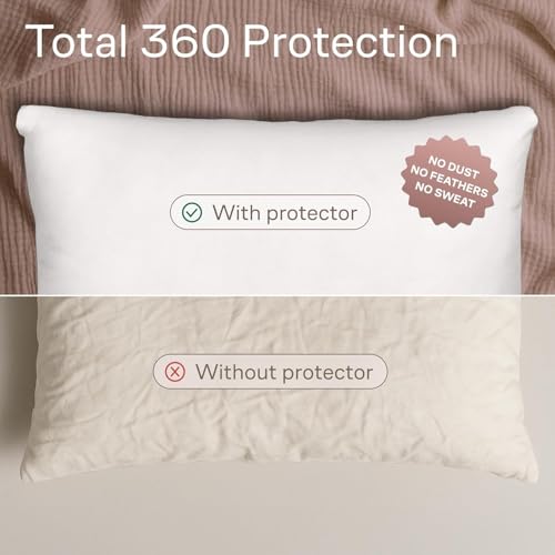Niagara Sleep Solution Ultra Soft Pillow Protectors with Zipper, Standard, Set of 4