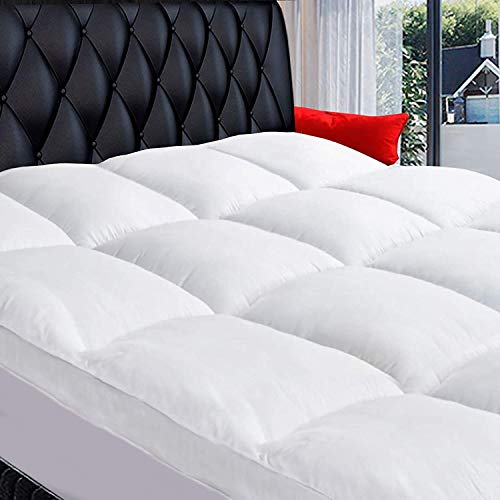 COONP Queen Mattress Topper - Extra Thick Cooling Pillow Top Cotton Bed Pad