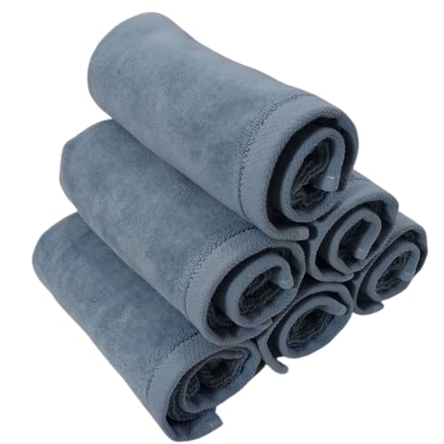6-Pack Cotton Fingertip Towels 11x18 Inch - Soft Terry-Velour Hand Towels