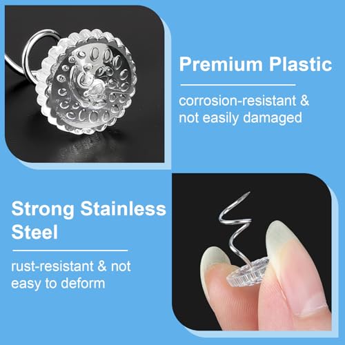 120 Clear Upholstery Tacks - 0.6 Inch Twist Pins for Furniture