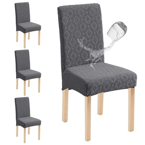 Waterproof Dining Chair Covers Set of 4 - Stretch Slipcovers