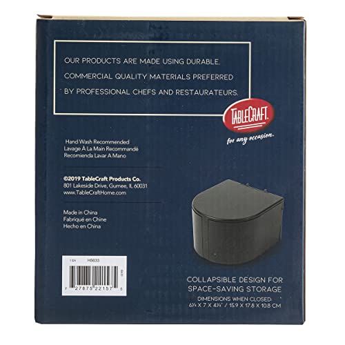 Tablecraft Glass Rimming Station 2.3 with 5 Swing-Out Trays - Black, 18.5"