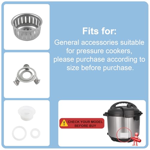 10-Piece Pressure Cooker Replacement Parts Kit for 5 and 6 Quart Models