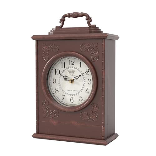 Vintage Mantel Clock with Hidden Safe, Antique Style Desk & Shelf Clock