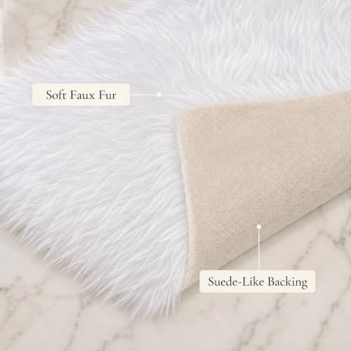 White Faux Fur Table Runner 11.8 x 59.0 Inch - TopAufell Christmas Holiday Decor