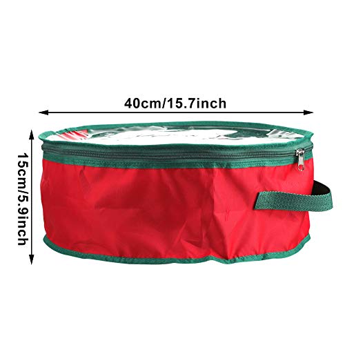 16-Inch Christmas Wreath Storage Bag 2-Pack Heavy Duty Holiday Organizer