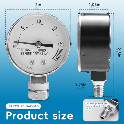 Pressure Canner Gauge Replacement for Steam Cookers 0-20 PSI
