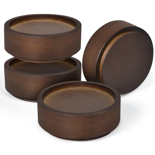 Heavy Duty Wood Bed Risers – Stackable Furniture Elevators (4 pcs)