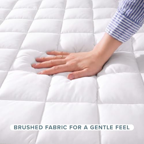 Bare Home Twin XL Quilted Fitted Mattress Pad - Deep Pocket Cover