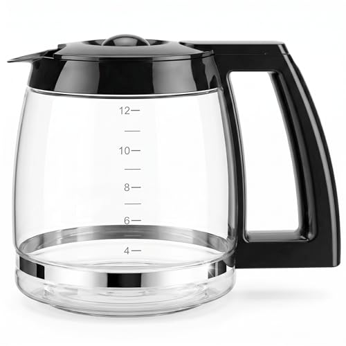 12-Cup Heat-Resistant Borosilicate Glass Coffee Carafe Replacement