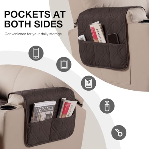 Waterproof Recliner Chair Cover with Utility Pockets, 22"