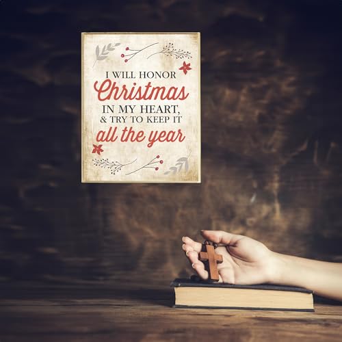 Christian Wall Art Psalm Print - Holiday Christmas Decor 8x10 Unframed