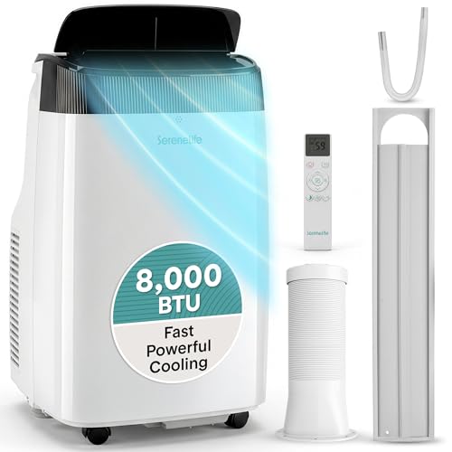 Portable Air Conditioner 8,000 BTU with Dehumidifier and Remote