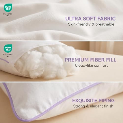 Hypoallergenic Lumbar Pillow Insert 14x36 - Soft Microfiber Cushion