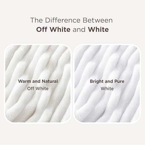 Bedsure GentleSoft White Throw Blanket for Couch, 50x60 Inches