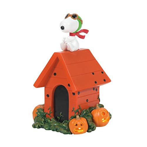 Department 56 Peanuts Village Snoopy Flying Ace LED Lit Figurine, 6.25"