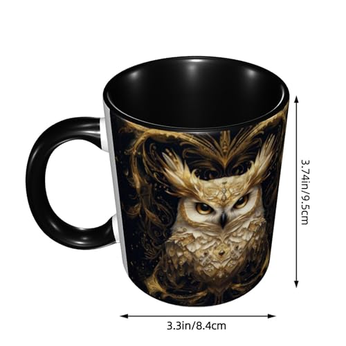 FyLybois Owl Coffee Mug 11oz Ceramic Cup with Handle – Funny Gift for Women
