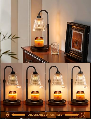 Innqoo Dimmable Candle Warmer Lamp with Timer & Height Adjustable Stand