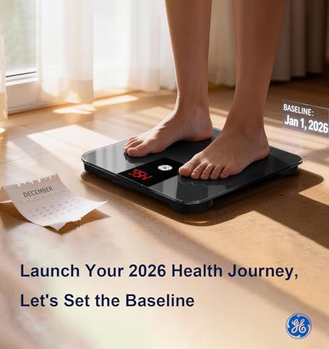 Digital Body Weight Scale, 500lb Capacity with Bluetooth App, Black