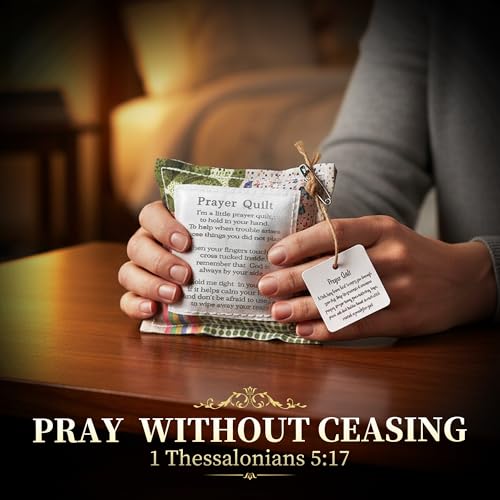 Pocket Prayer Quilt with Cross & Greeting Card - Faith Gift