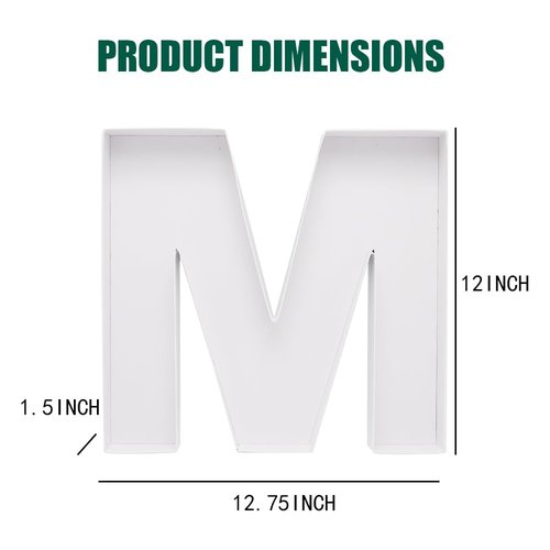 Cardboard Letter Fillable Charcuterie Board Candy Food Tray, 12.2 inch, Party Event Decoration (M Shape)