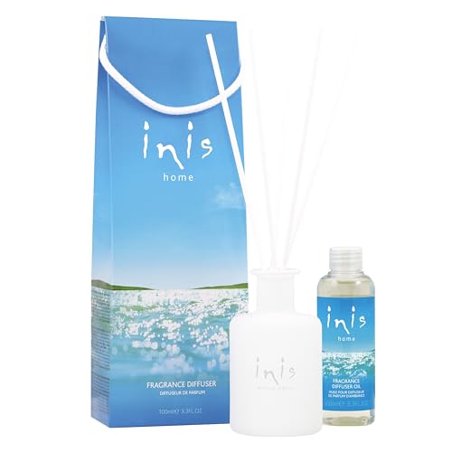 Ocean Breeze Reed Diffuser Set - 3.3oz Coastal Fragrance Oil & Glass Vessel