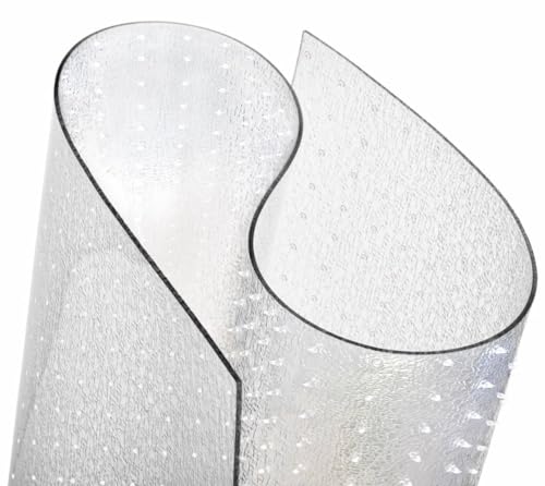Clear Carpet Runner, 18 x 48 Inch Heavy-Duty Cleated Vinyl Rug Protector