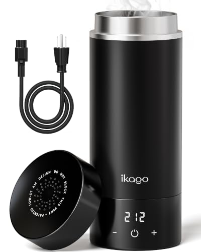 Ikago Portable Electric Kettle 15oz with Precise Temp Control & UL Certification