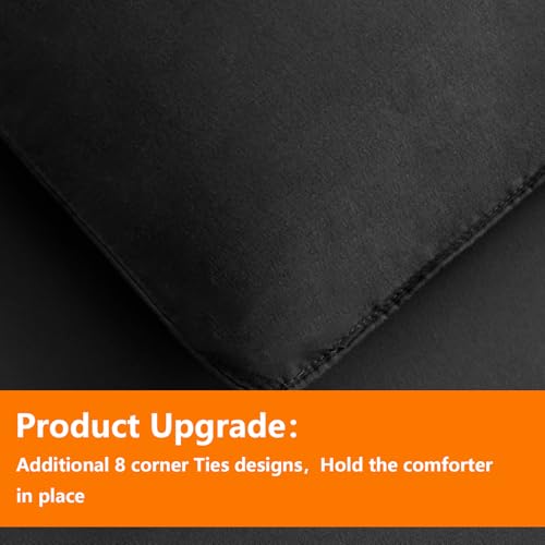 7-Piece Full Size Comforter Set - Soft All-Season Bed in a Bag, Dark Grey