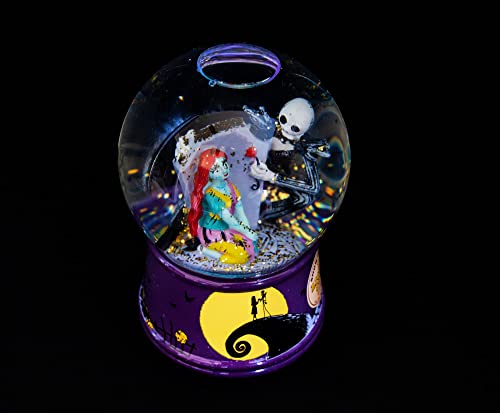 Light-Up Snow Globe with Swirling Glitter & Ceramic Base, 6 Inches