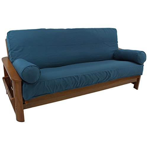 8" to 9" Futon Cover Set with 2 Bolster Pillows - Berry
