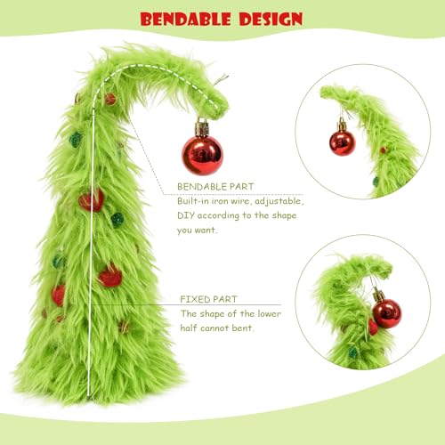 Decxmas 1ft Bendable Mini Christmas Tree with Lights - Ball Variant