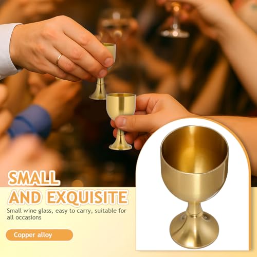 Brass Offering Goblet Set - 2 Piece Altar Water Cup for Ritual Worship