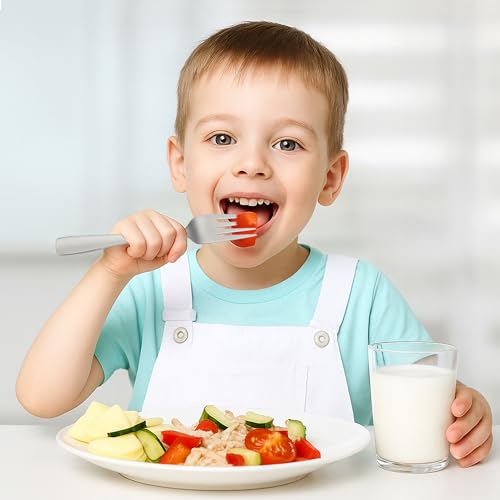 Stainless Steel Toddler Utensils Set 14-Piece Kids Silverware