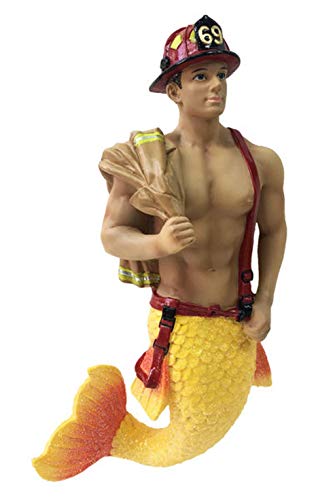 December Diamonds Merman Firefighter Ornament - Unique Holiday Decor