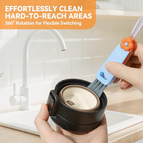 3-in-1 Bottle Cleaning Brush Set - Multifunctional Cup Lid Gap Cleaner