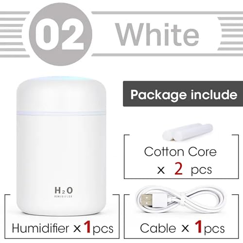 Portable Mini Humidifier USB Cool Mist 300ml White
