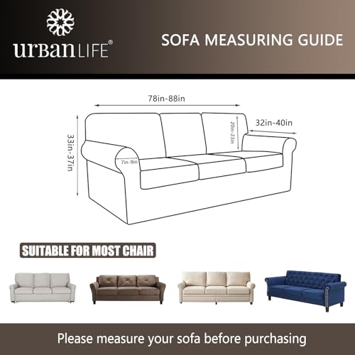 Stretch Sofa Slipcover - 1-Piece Couch Protector, Soft & Breathable, Machine Washable, Pet Friendly, Chocolate