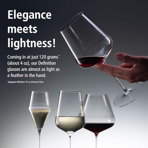Universal Wine Glasses - 19 oz Lead-Free Crystal Set of 4