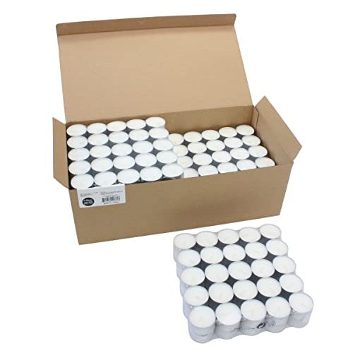 Stonebriar 300-Count Unscented Tea Light Candles, 6-7 Hour Burn Time, White