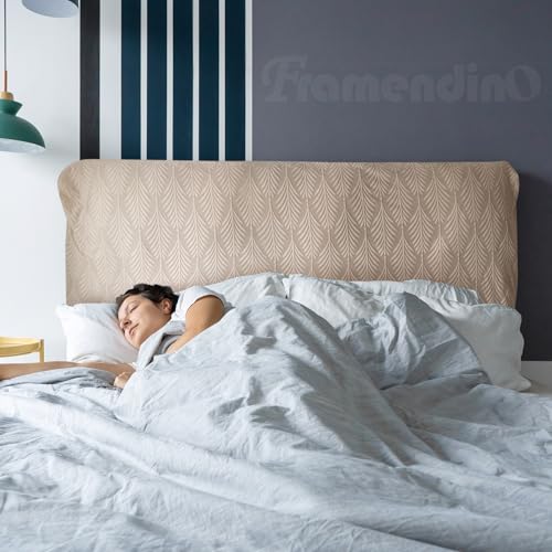 Stretch Headboard Protector Cover for King Size Bed - Beige