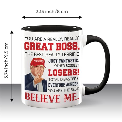 Viberty Boss Mug 11 Oz - Funny Boss Gifts for Men Women - Boss Day, Birthday & Christmas Gift - Boss Gifts Variation