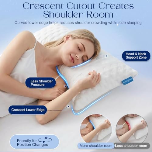 Adjustable Side Sleeper Pillow for Neck & Shoulder Comfort