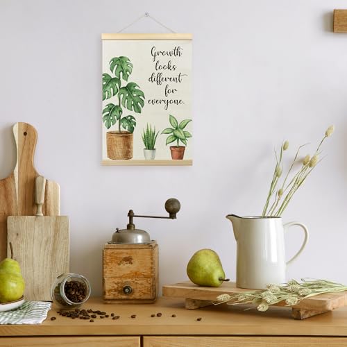 TLESKE Mental Health Wall Art Poster with Wood Hanger Frame 12x16