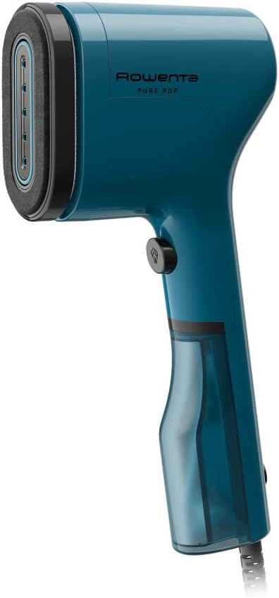 Rowenta PurePop Handheld Steamer - 15-Second Heat-Up, 2.3 Oz Capacity, Portable Travel Iron - Blue